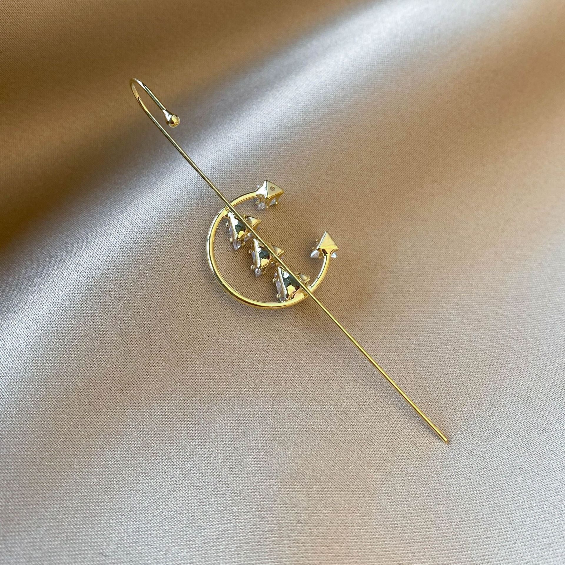 Wholesale Zircon diamond earrings ear hanging style personalized piercing ear needle